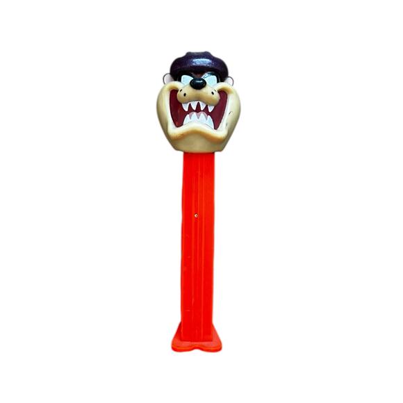 Vintage 1998 Warner Bros Tasmanian Devil PEZ Dispenser Red Base Looney Tunes - Picture 1 of 6